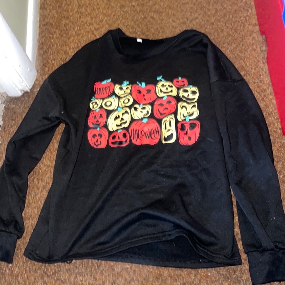 Happy Halloween long sleeve pumpkin shirt